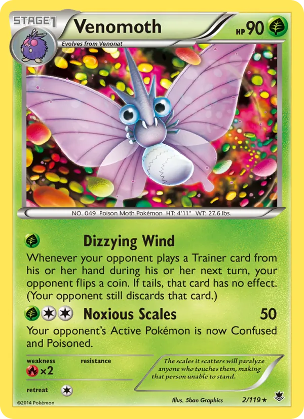 Venomoth — Phantom Forces #2 (Pokémon TCG card)