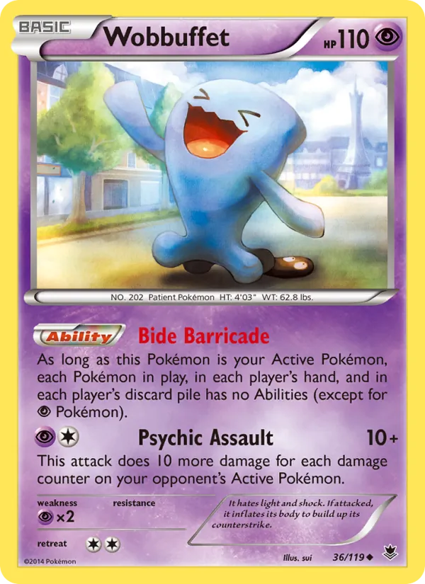 Wobbuffet — Phantom Forces #36 (Pokémon TCG card)