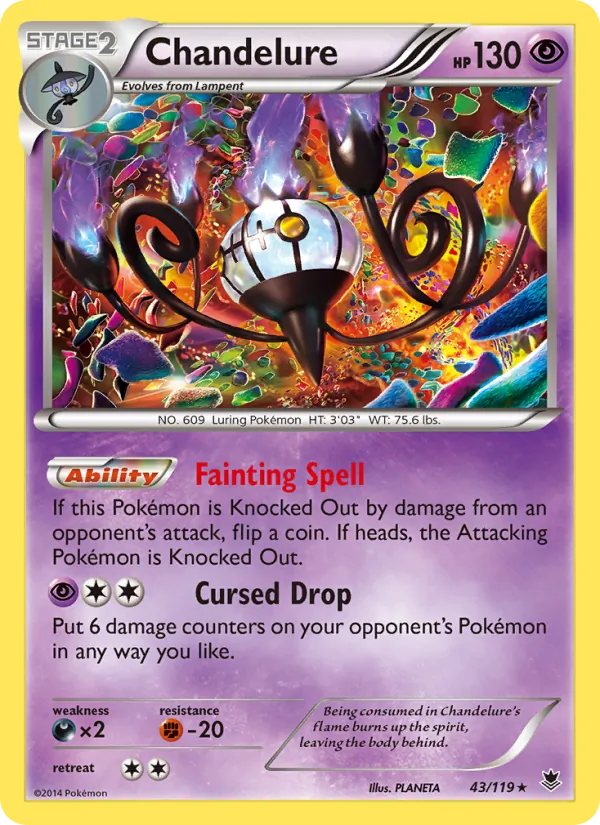 Chandelure — Phantom Forces #43 (Pokémon TCG card)