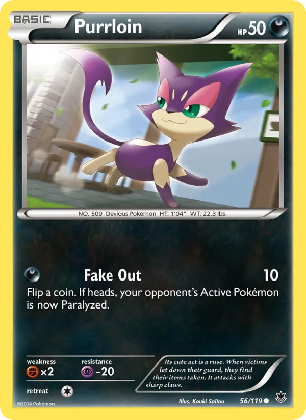 Purrloin — Phantom Forces #56 (Pokémon TCG card)