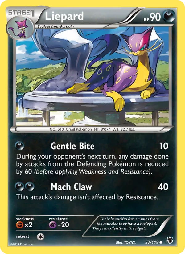 Liepard — Phantom Forces #57 (Pokémon TCG card)