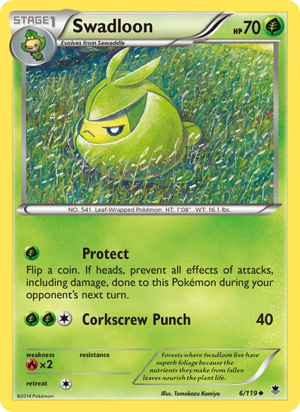 Swadloon — Phantom Forces #6 (Pokémon TCG card)