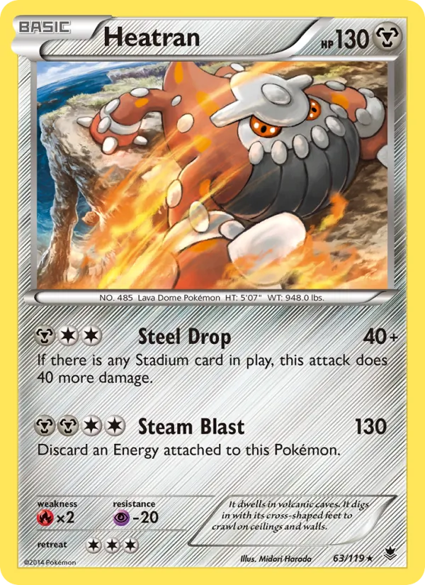 Heatran — Phantom Forces #63 (Pokémon TCG card)