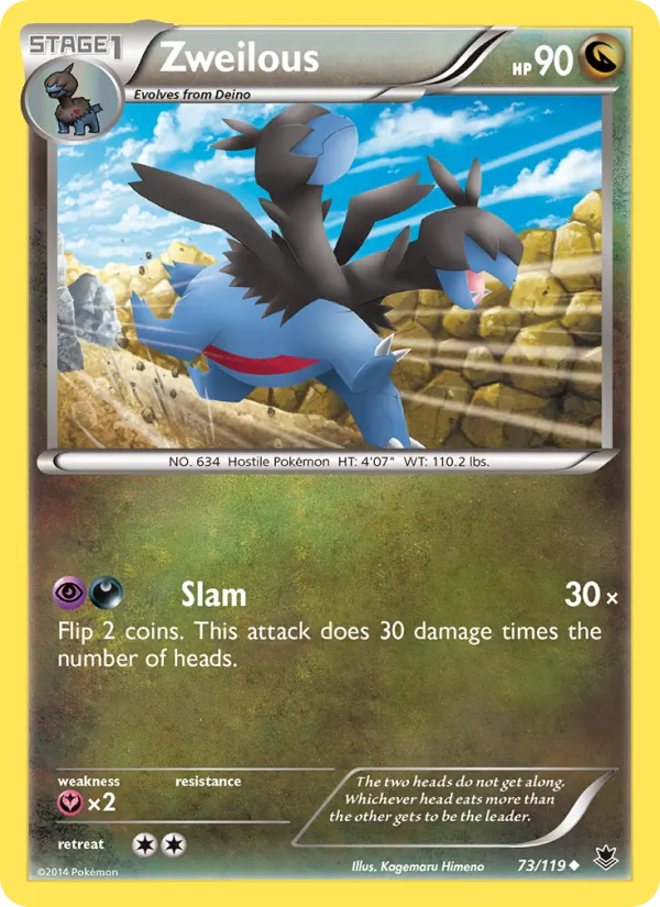 Zweilous — Phantom Forces #73 (Pokémon TCG card)