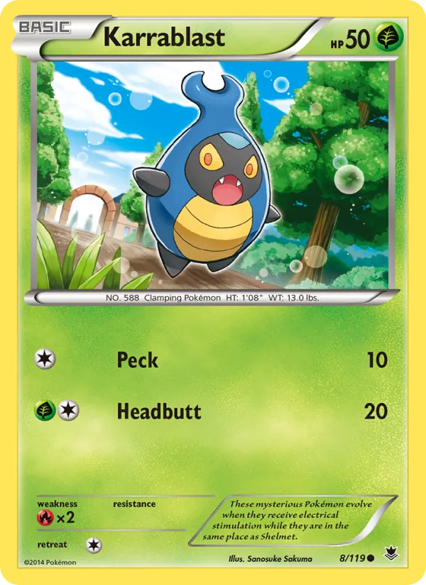 Karrablast — Phantom Forces #8 (Pokémon TCG card)