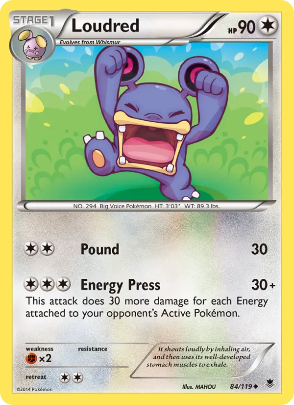 Loudred — Phantom Forces #84 (Pokémon TCG card)