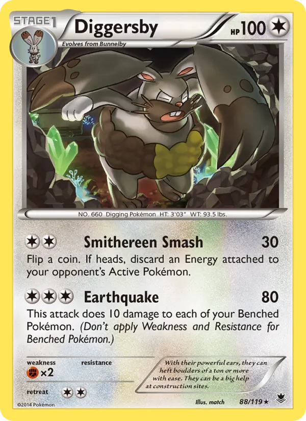 Diggersby — Phantom Forces #88 (Pokémon TCG card)