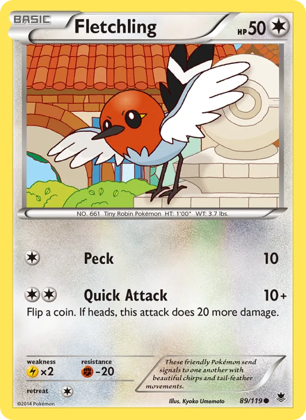Fletchling — Phantom Forces #89 (Pokémon TCG card)