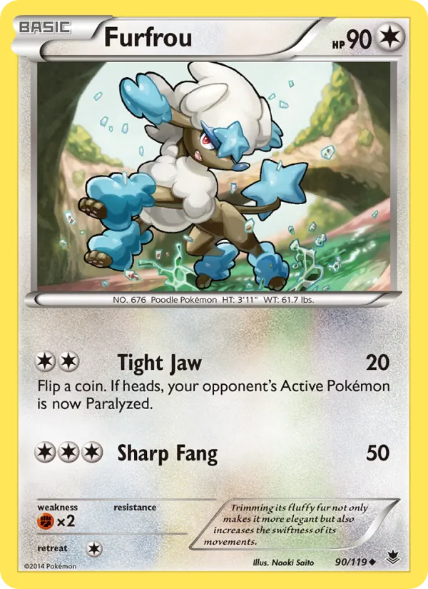 Furfrou — Phantom Forces #90 (Pokémon TCG card)