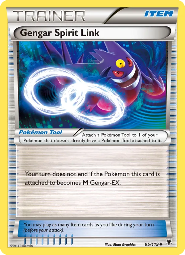 Gengar Spirit Link — Phantom Forces #95 (Pokémon TCG card)