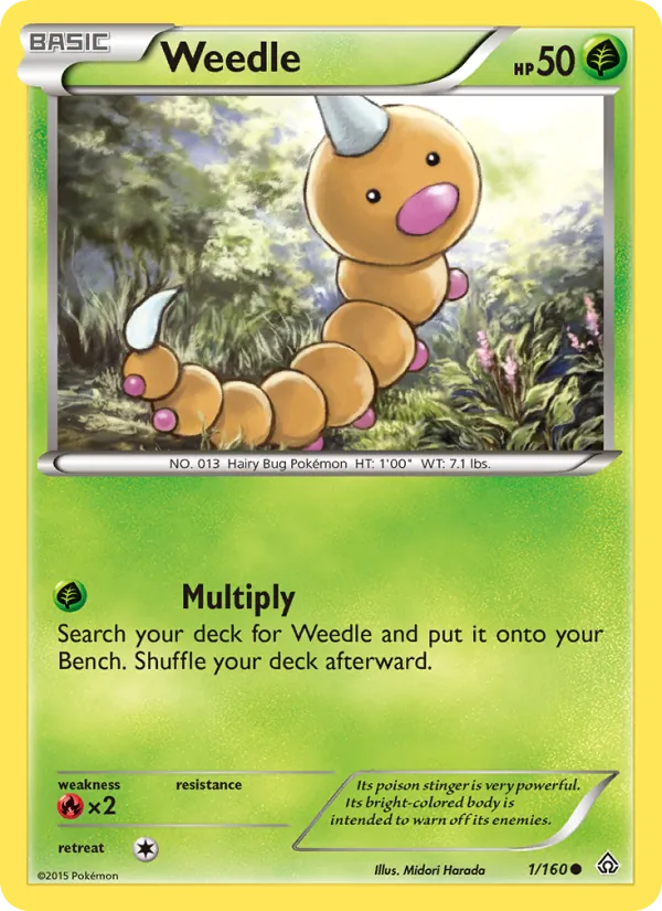 Weedle — Primal Clash #1 (Pokémon TCG card)