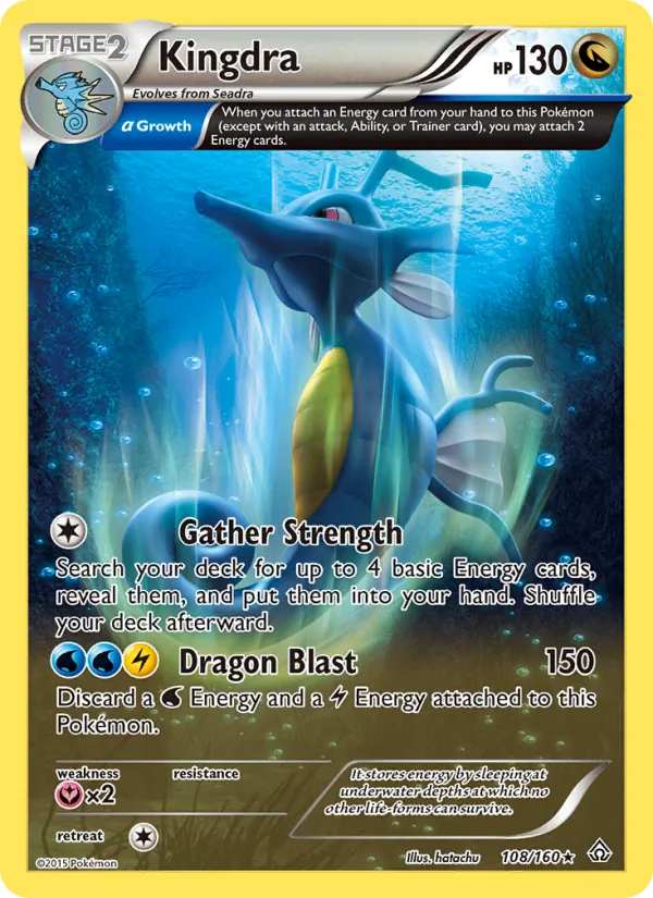 Kingdra — Primal Clash #108 (Pokémon TCG card)
