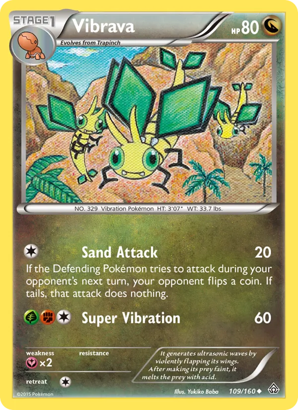 Vibrava — Primal Clash #109 (Pokémon TCG card)
