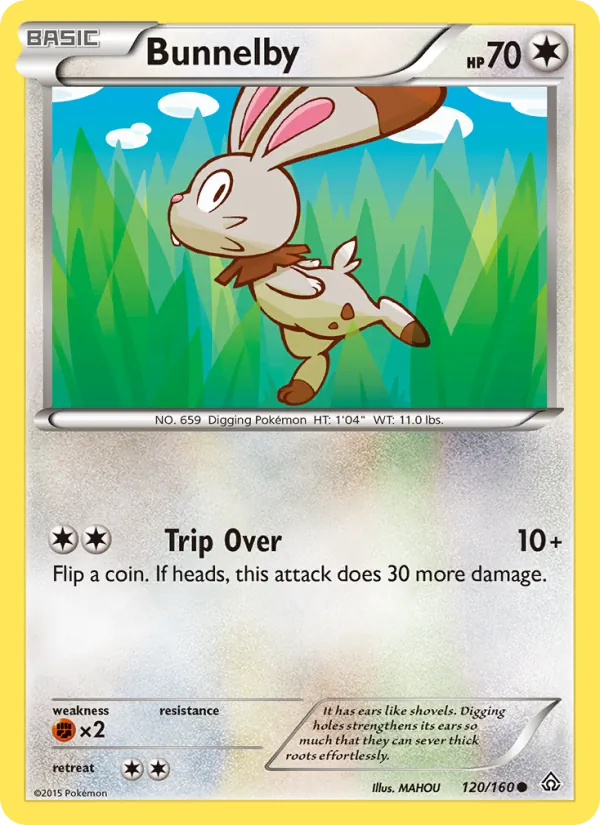 Bunnelby — Primal Clash #120 (Pokémon TCG card)