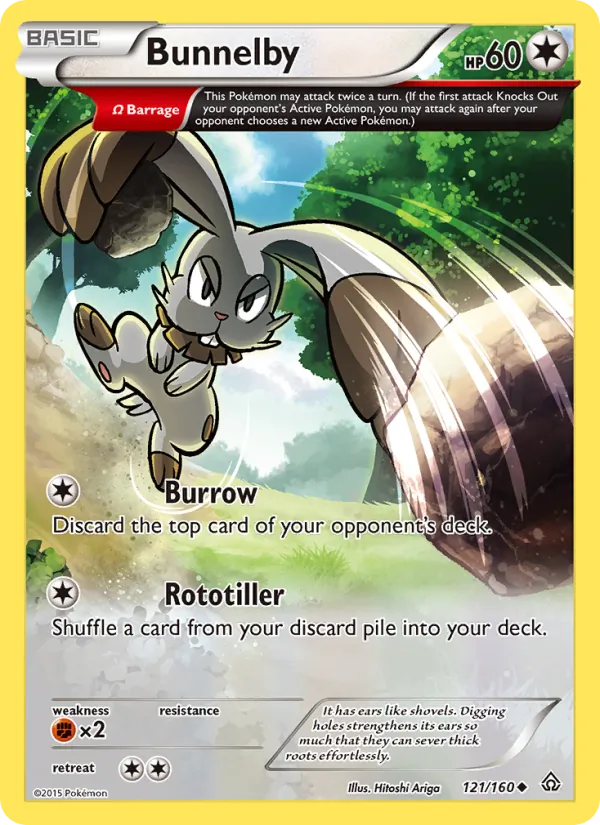 Bunnelby — Primal Clash #121 (Pokémon TCG card)