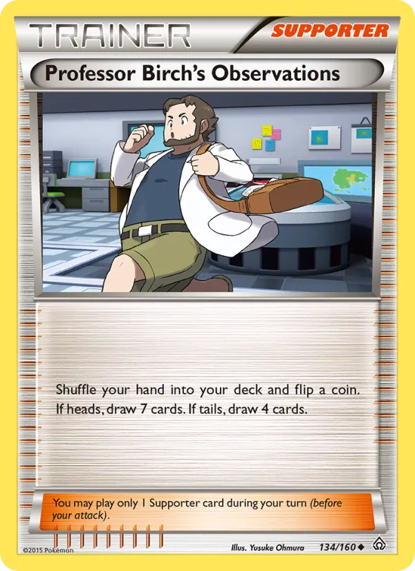 Professor Birch's Observations — Primal Clash #134 (Pokémon TCG card)