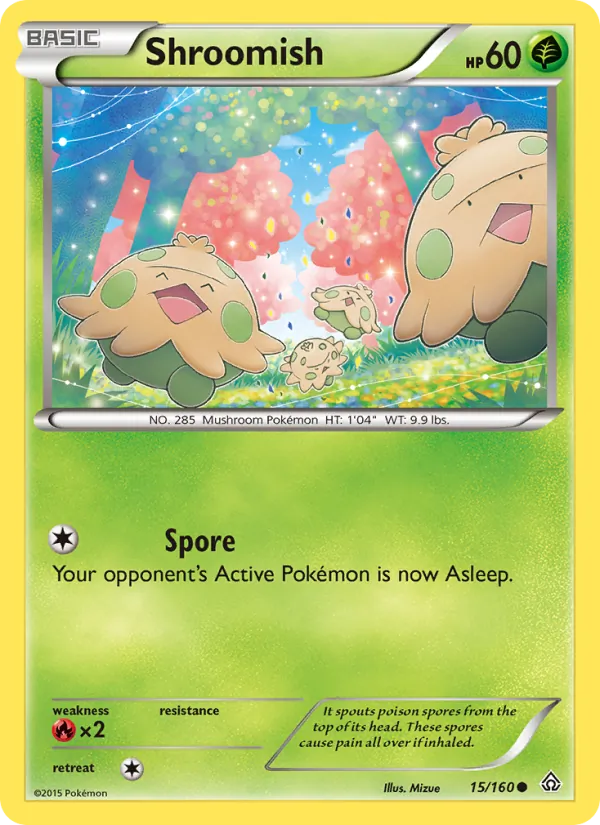 Shroomish — Primal Clash #15 (Pokémon TCG card)