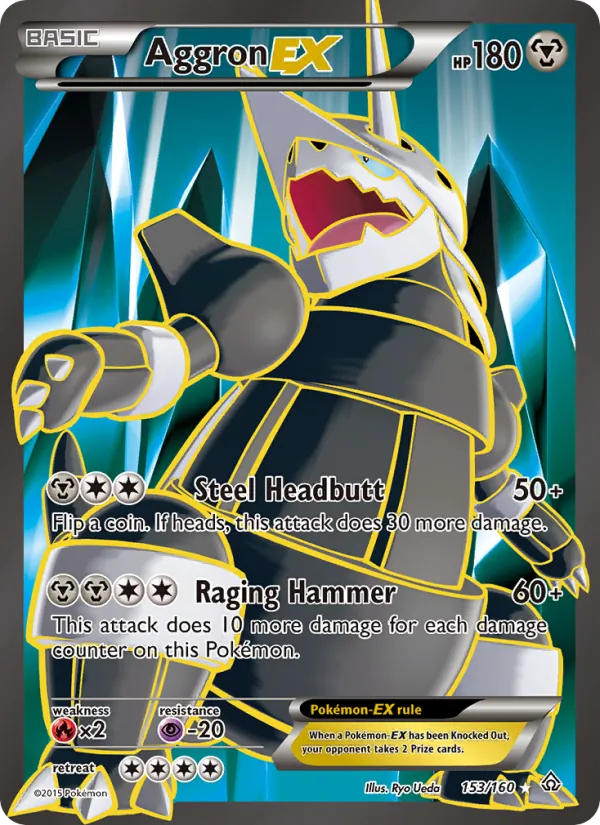 Aggron EX — Primal Clash #153 (Pokémon TCG card)