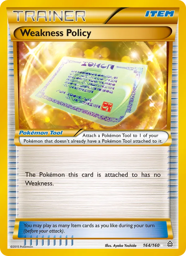 Weakness Policy — Primal Clash #164 (Pokémon TCG card)