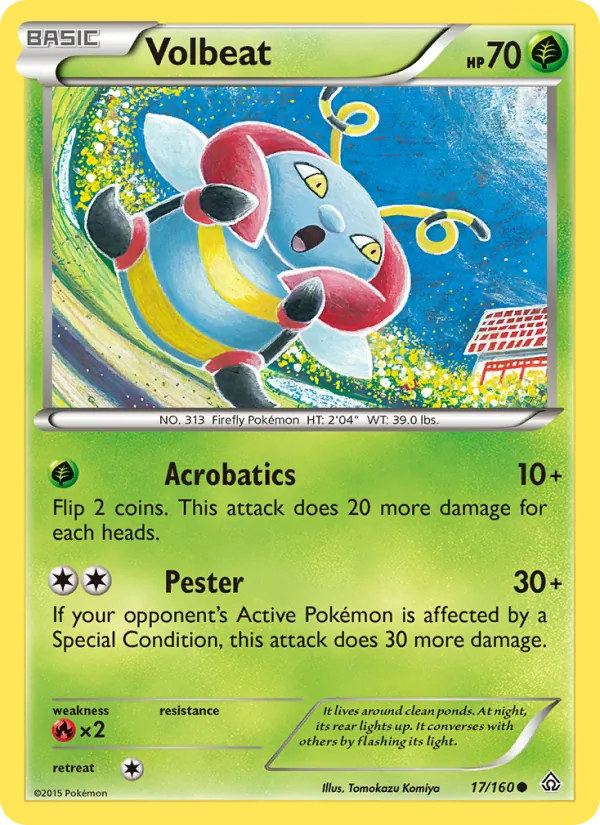 Volbeat — Primal Clash #17 (Pokémon TCG card)