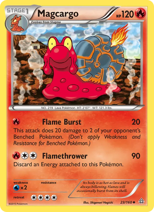 Magcargo — Primal Clash #23 (Pokémon TCG card)