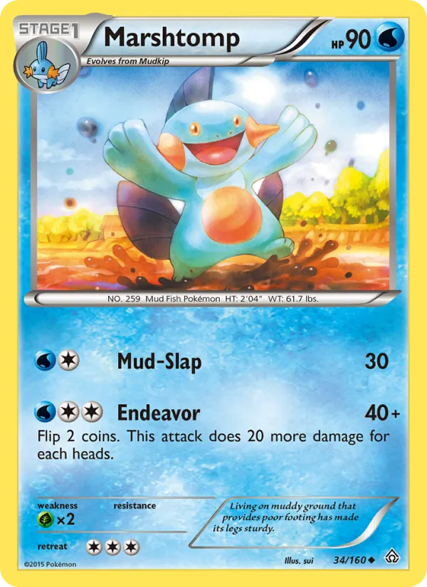 Marshtomp — Primal Clash #34 (Pokémon TCG card)