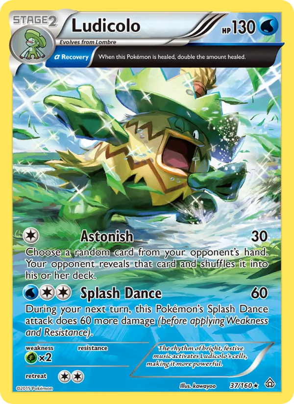 Ludicolo — Primal Clash #37 (Pokémon TCG card)