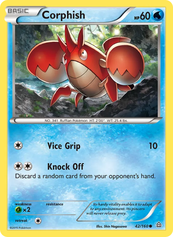Corphish — Primal Clash #42 (Pokémon TCG card)