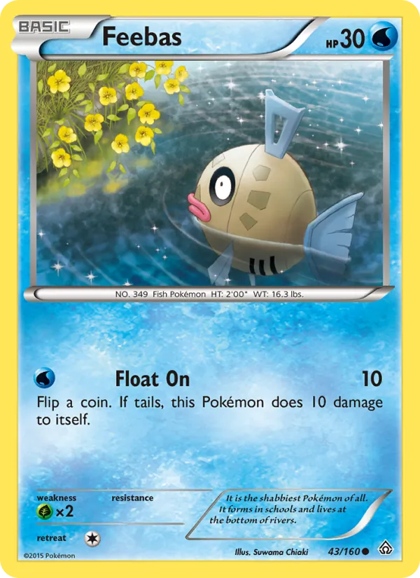 Feebas — Primal Clash #43 (Pokémon TCG card)