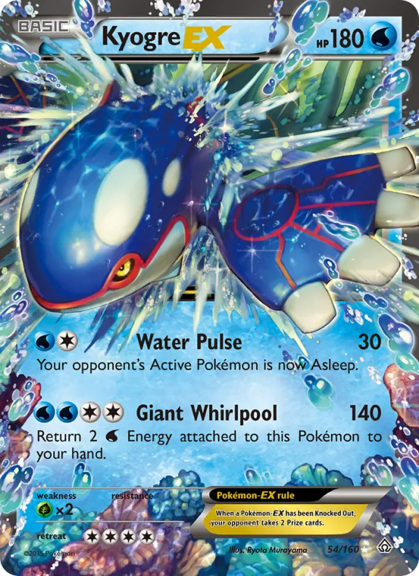 Kyogre EX — Primal Clash #54 (Pokémon TCG card)