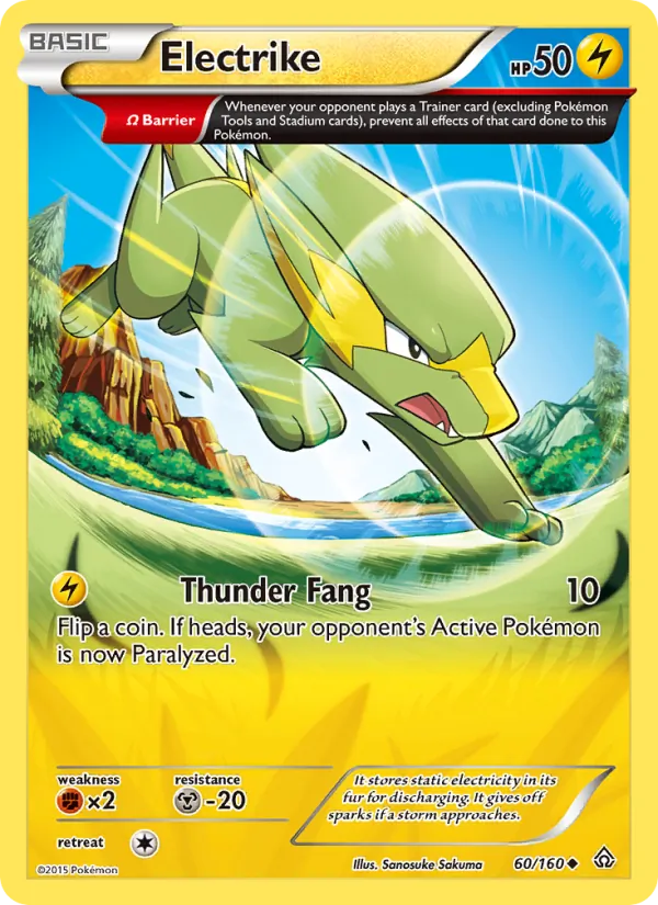 Electrike — Primal Clash #60 (Pokémon TCG card)