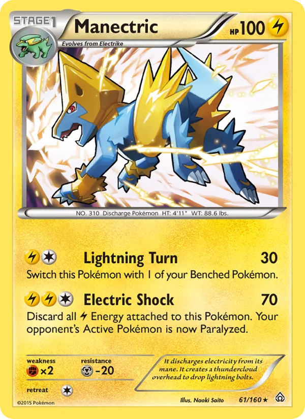 Manectric — Primal Clash #61 (Pokémon TCG card)