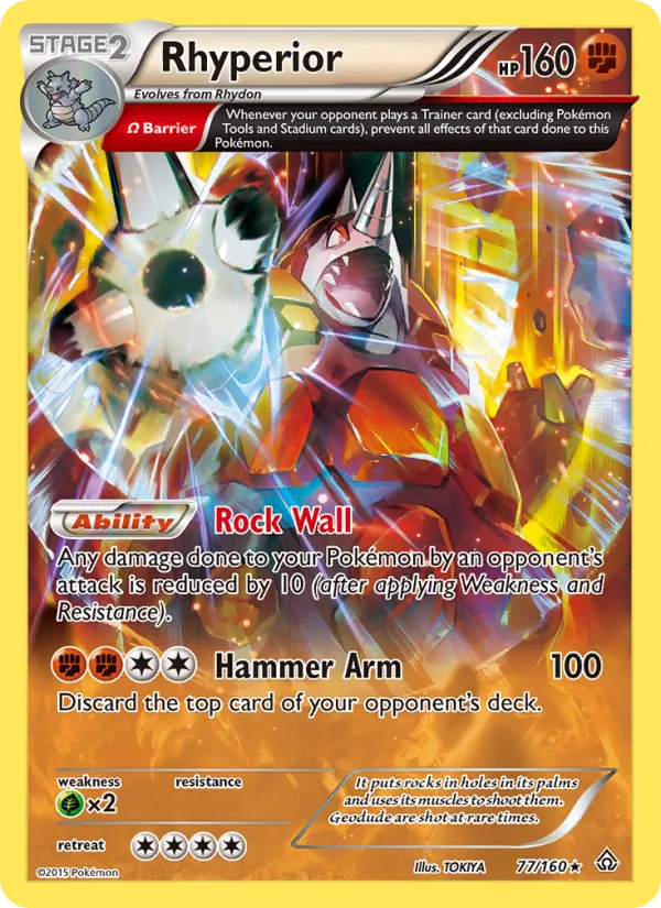 Rhyperior — Primal Clash #77 (Pokémon TCG card)