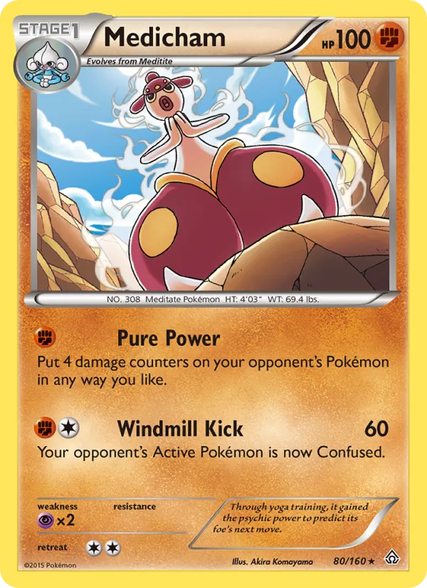 Medicham — Primal Clash #80 (Pokémon TCG card)
