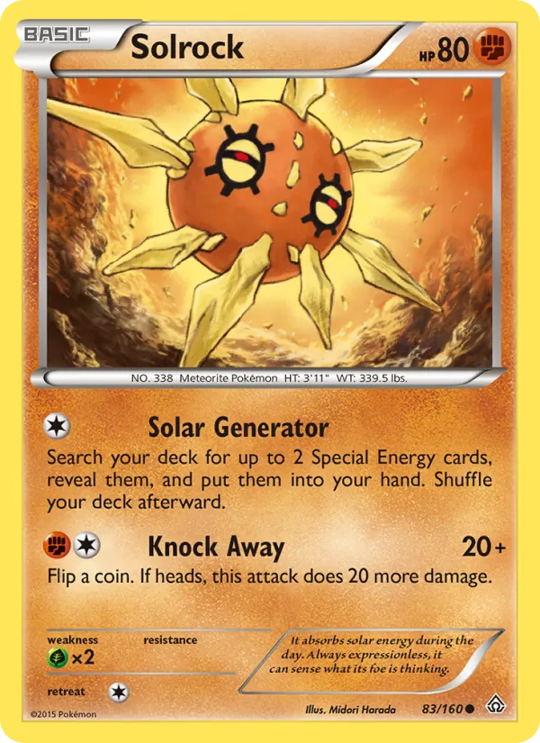 Solrock — Primal Clash #83 (Pokémon TCG card)