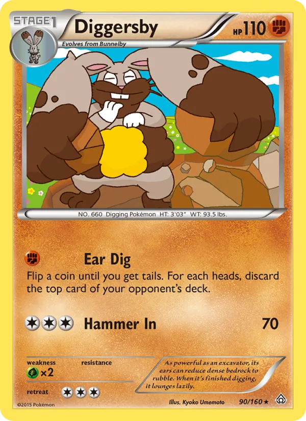 Diggersby — Primal Clash #90 (Pokémon TCG card)