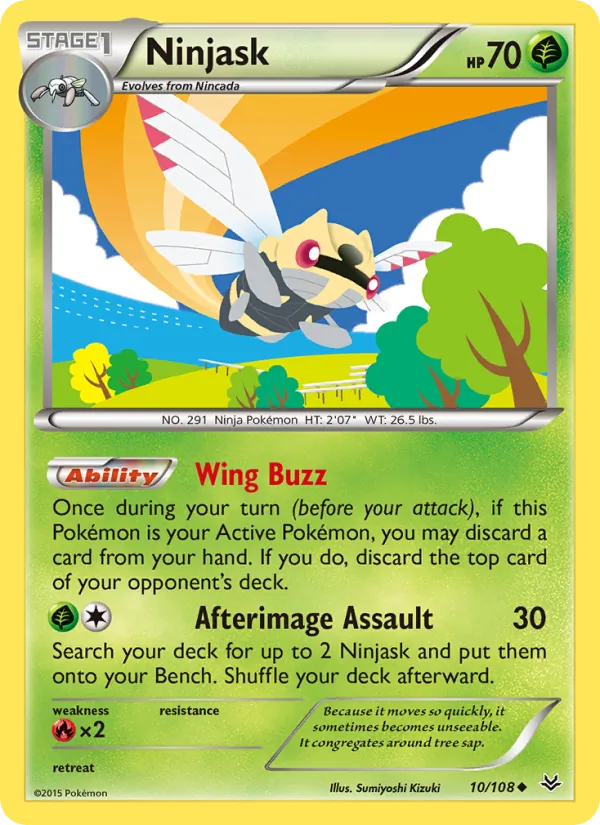 Ninjask — Roaring Skies #10 (Pokémon TCG card)