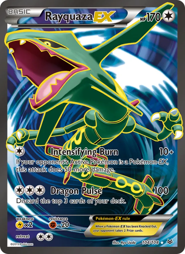 Rayquaza EX — Roaring Skies #104 (Pokémon TCG card)