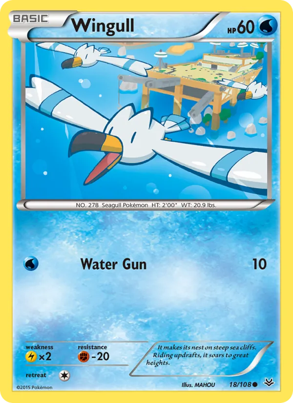 Wingull — Roaring Skies #18 (Pokémon TCG card)
