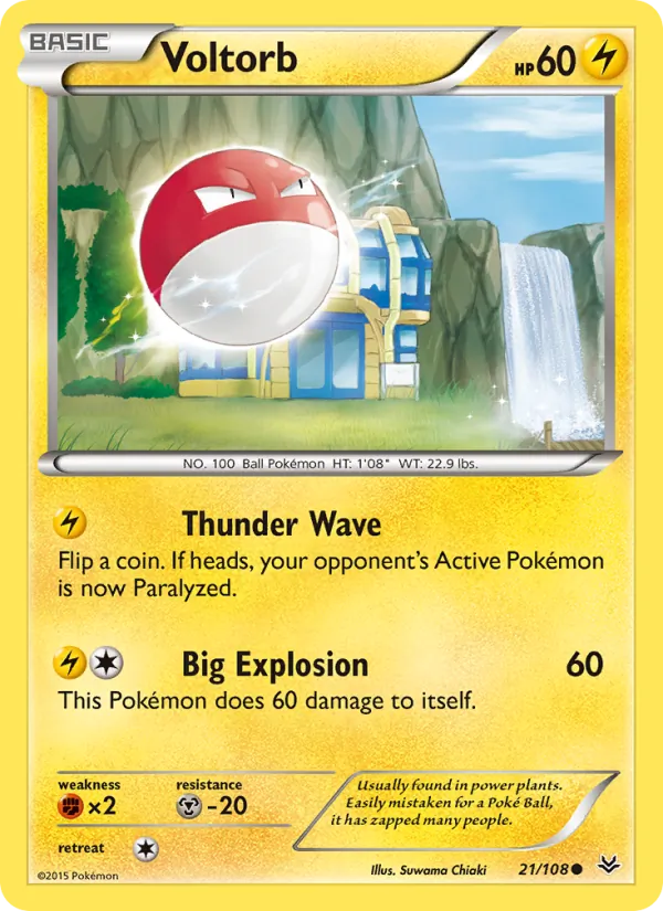 Voltorb — Roaring Skies #21 (Pokémon TCG card)
