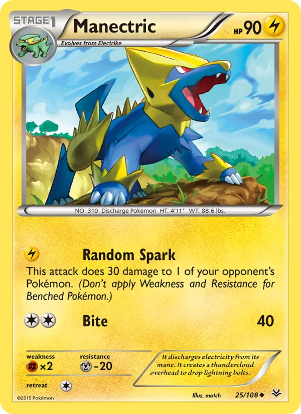 Manectric — Roaring Skies #25 (Pokémon TCG card)