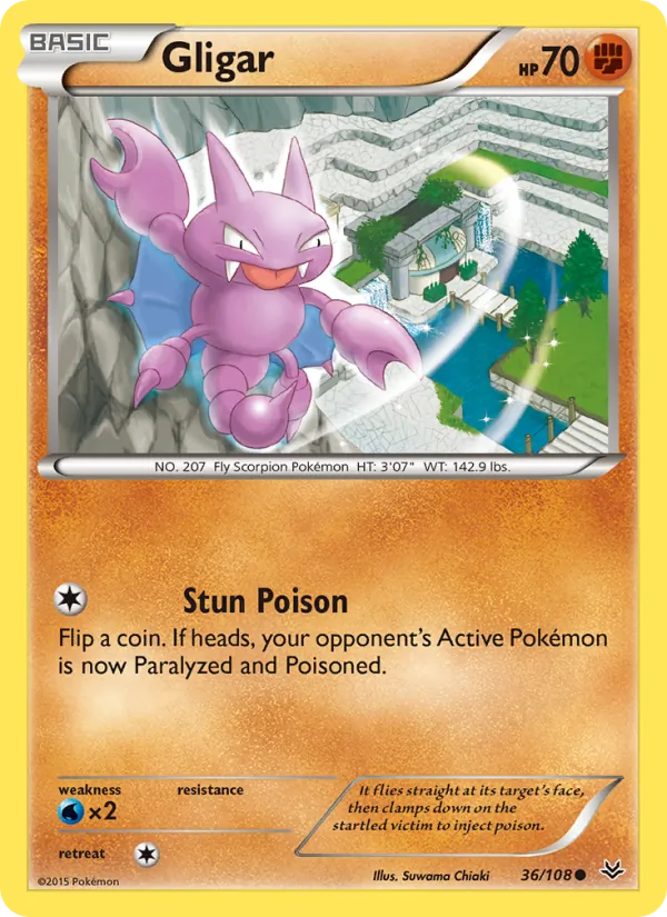 Gligar — Roaring Skies #36 (Pokémon TCG card)