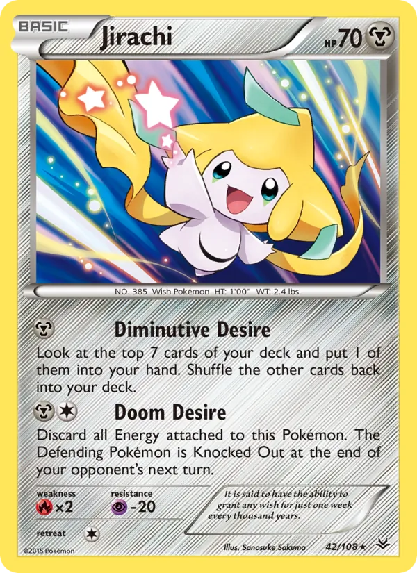 Jirachi — Roaring Skies #42 (Pokémon TCG card)