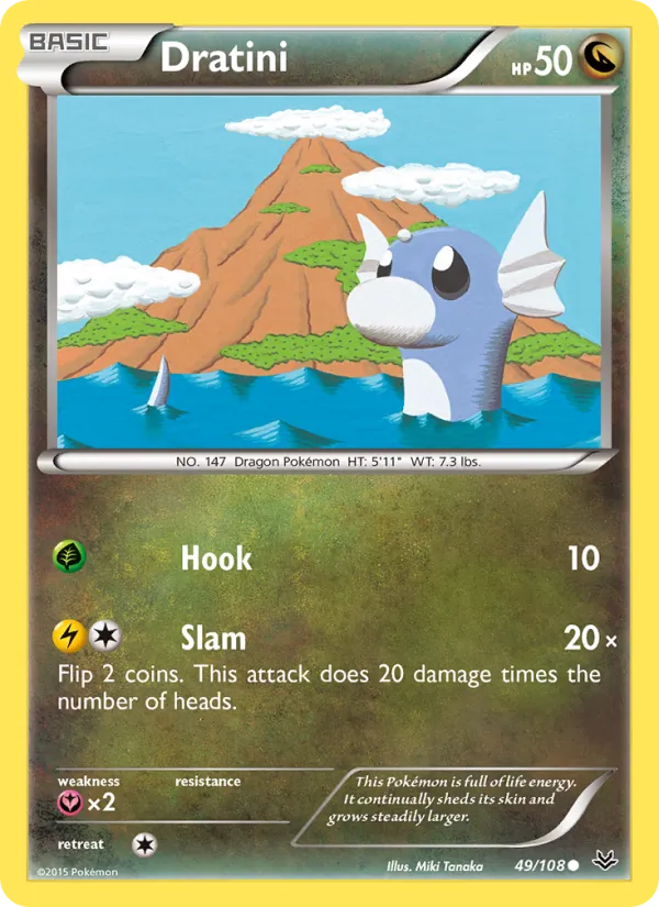 Dratini — Roaring Skies #49 (Pokémon TCG card)