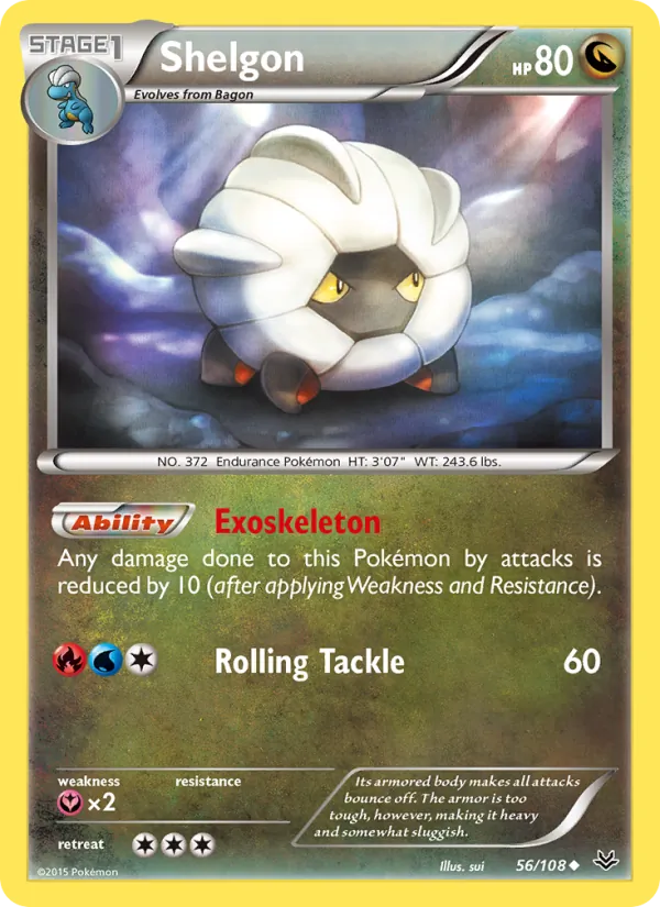 Shelgon — Roaring Skies #56 (Pokémon TCG card)