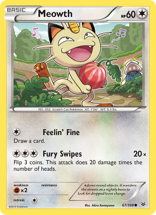 Meowth — Roaring Skies #67 (Pokémon TCG card)