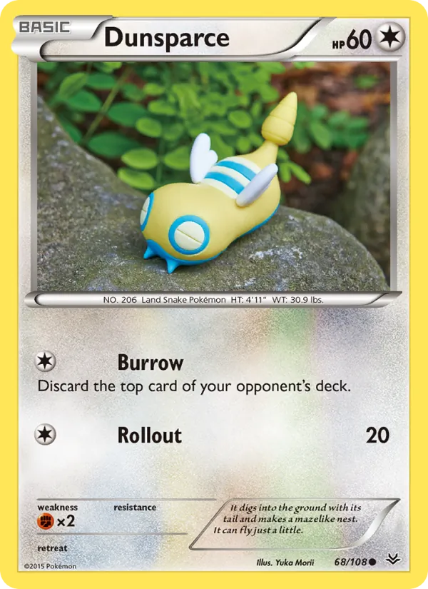 Dunsparce — Roaring Skies #68 (Pokémon TCG card)