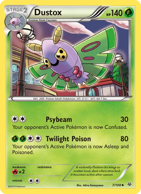 Dustox — Roaring Skies #7 (Pokémon TCG card)