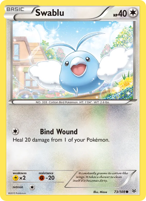 Swablu — Roaring Skies #73 (Pokémon TCG card)