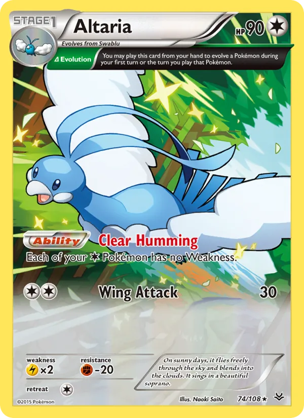 Altaria — Roaring Skies #74 (Pokémon TCG card)